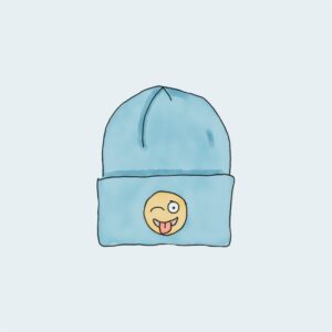 Blue smiley cap